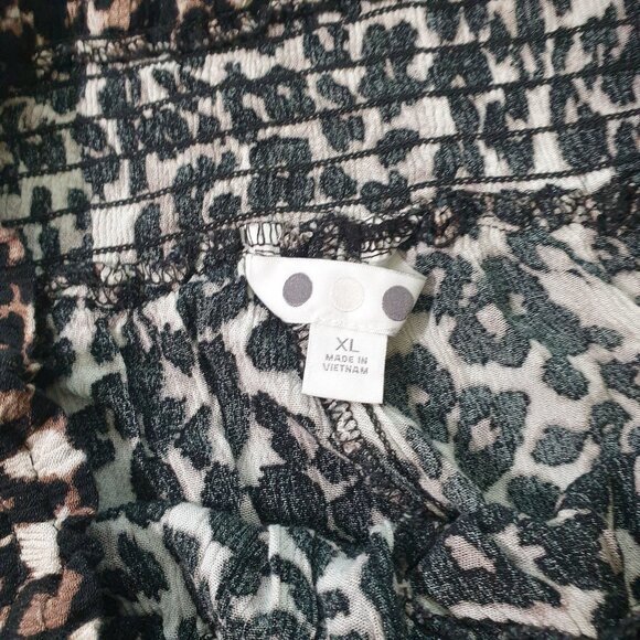 Threedots Leopard Print Women Elastic Waist Shorts XL Lightweight 28 In Waist - Picture 4 of 6